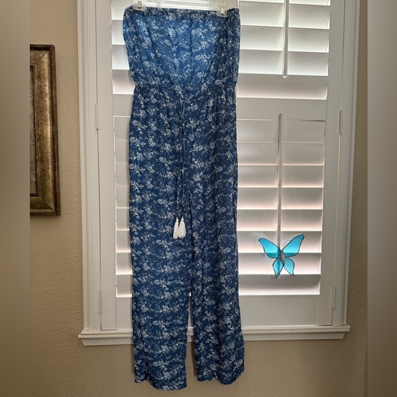 CUPSHE Women's Jumpsuit Tube Top Sleeveless Overall Straight Leg Outfit Sz Med - Picture 4 of 12